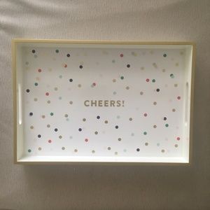 Fringe Studio Cheers White Lacquered Wood Tray